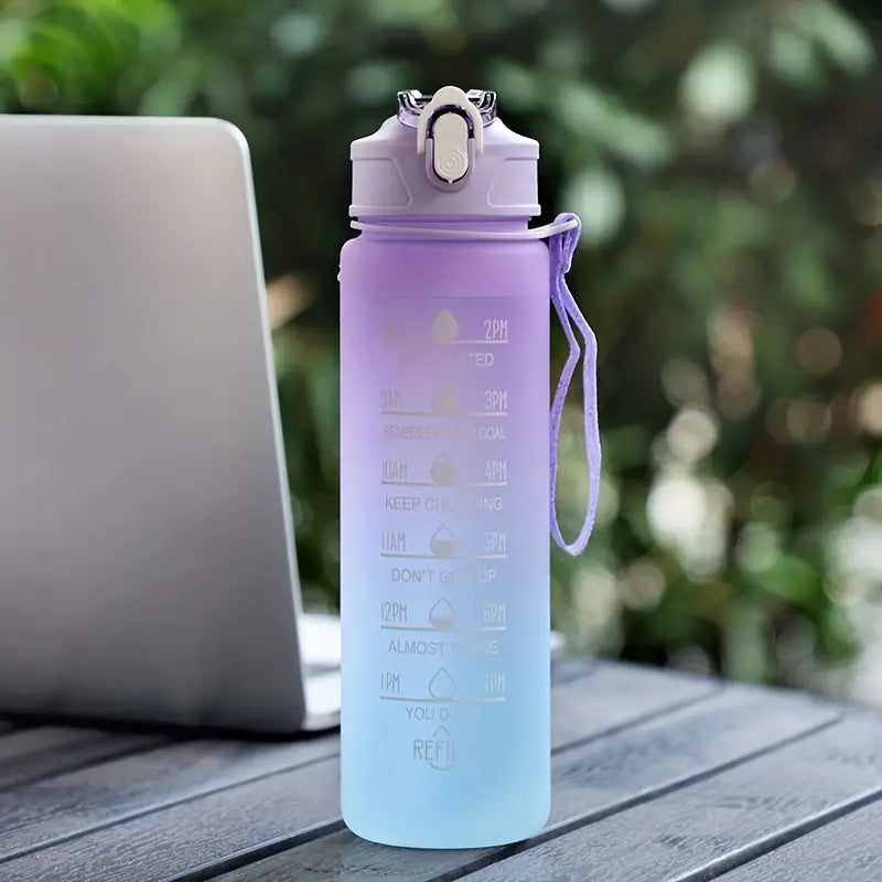 Frosted Fashion Motivational Water Bottle
