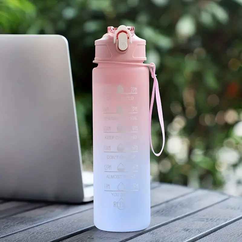 Frosted Fashion Motivational Water Bottle