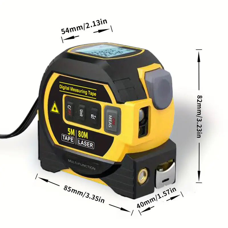Laser Tape Measure 3 In 1 Digital Tape Measure High Precision Laser
