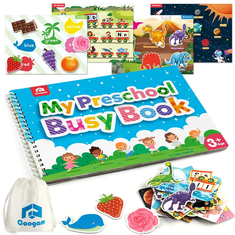 Magnetic Busy Book 9 Themed Stickers Toy