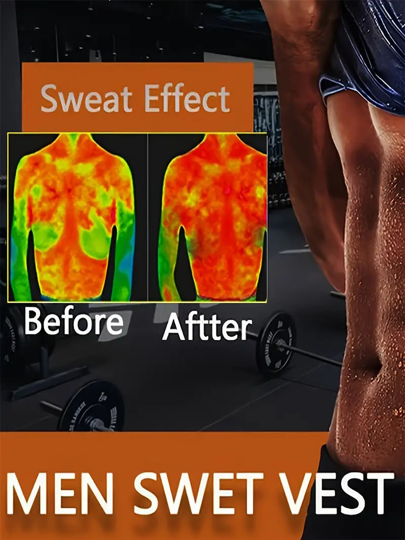Men's Sauna Vest Workout Sweat Top