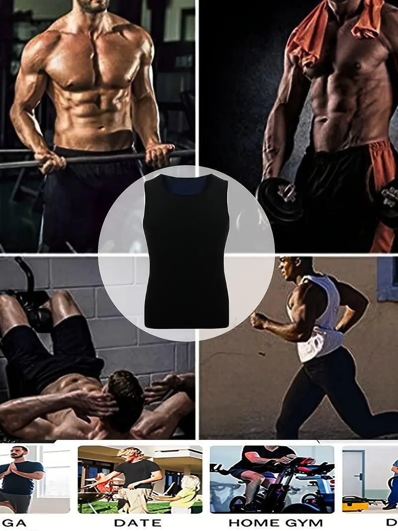 Men's Sauna Vest Workout Sweat Top
