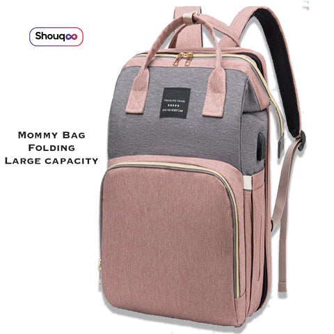 Multifunctional Travel Mommy Backpack Portable Crib Nappy Bag Large Capacity Diaper Bags Baby Bed Crib Bag
