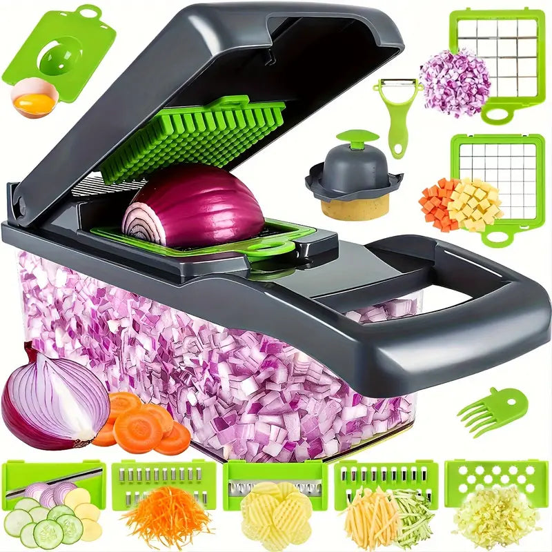 16pcs/Set Vegetable Chopper Multifunctional Fruit Slicer